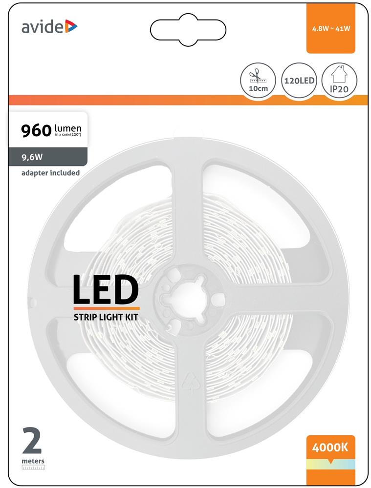 Band Led 4000K 2M Ip65 Avide