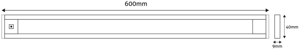 Rigleta Led 9W 4000K Senz. X2