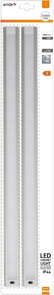 Rigleta Led 9W 4000K Senz. X2