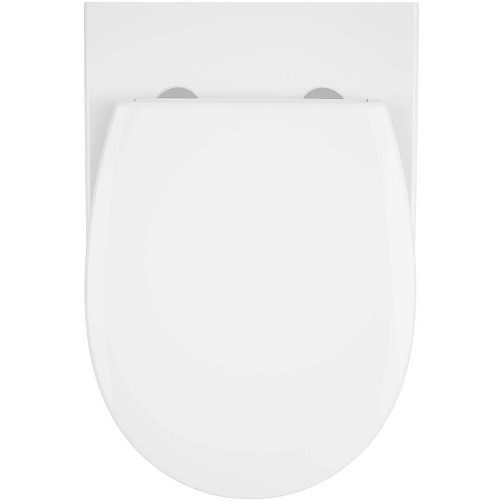 Vas WC suspendat GOODHOME Tasi, ceramica, capac duroplast, inchidere lenta, 36.4 x 53.2 x 36.2 cm, alb