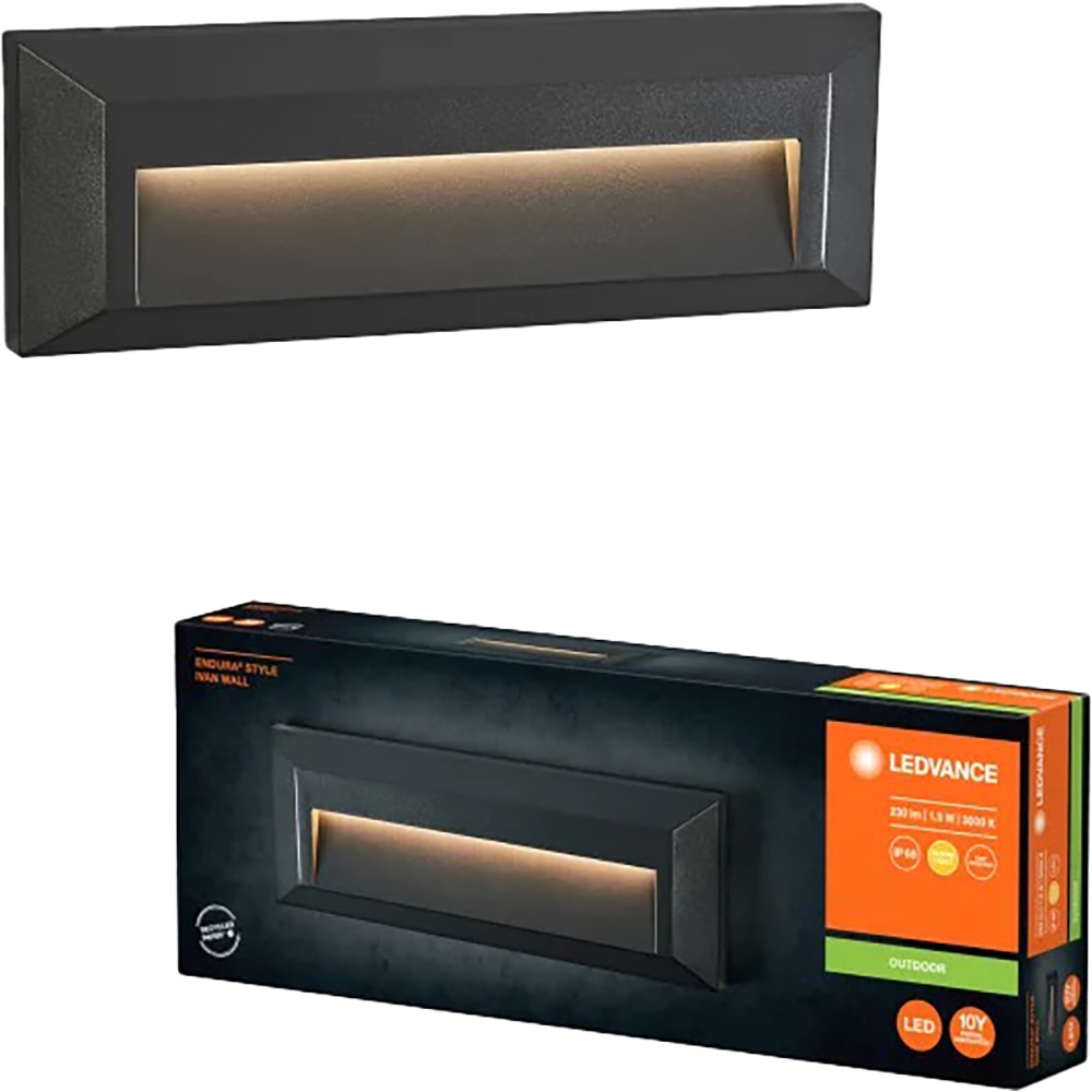 Aplica de exterior LED LEDVANCE Endur, 1.9W, 230lm, IP65, negru