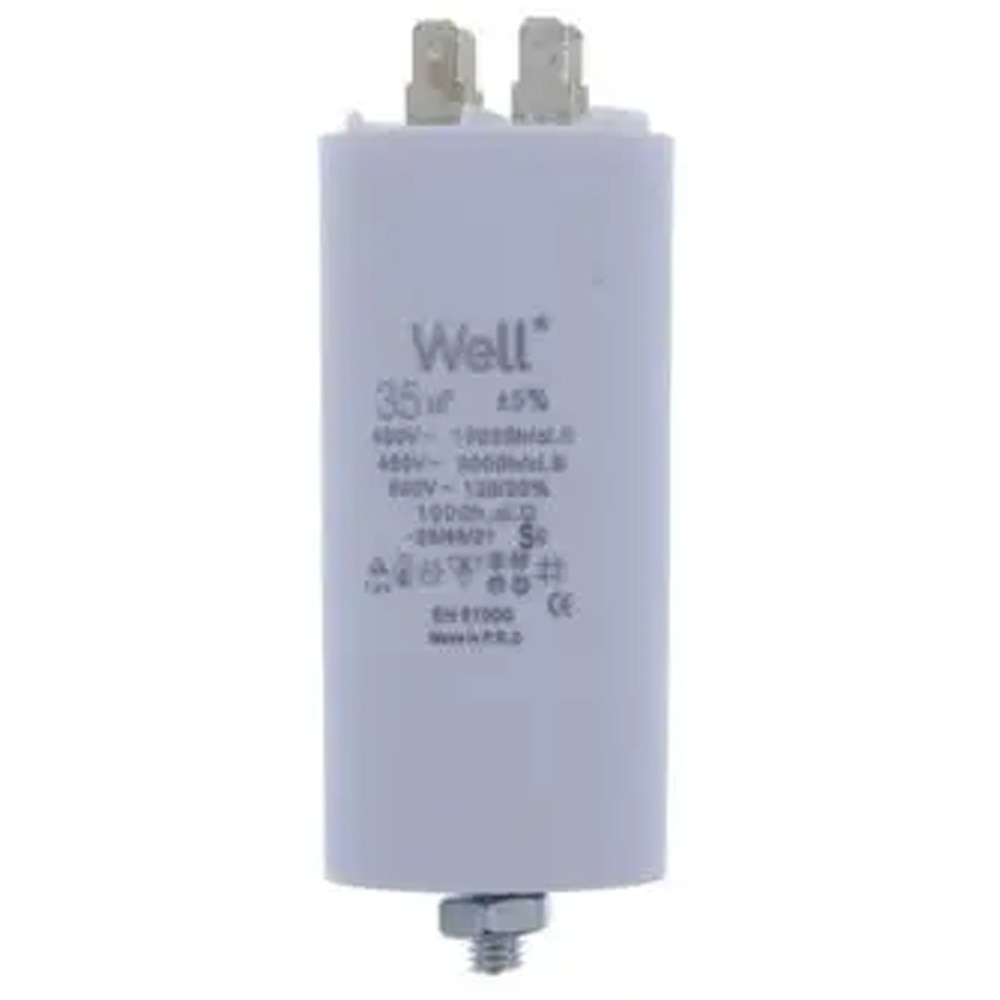 Condensator pornire motor WELL, 400V, 35uF, cu pin