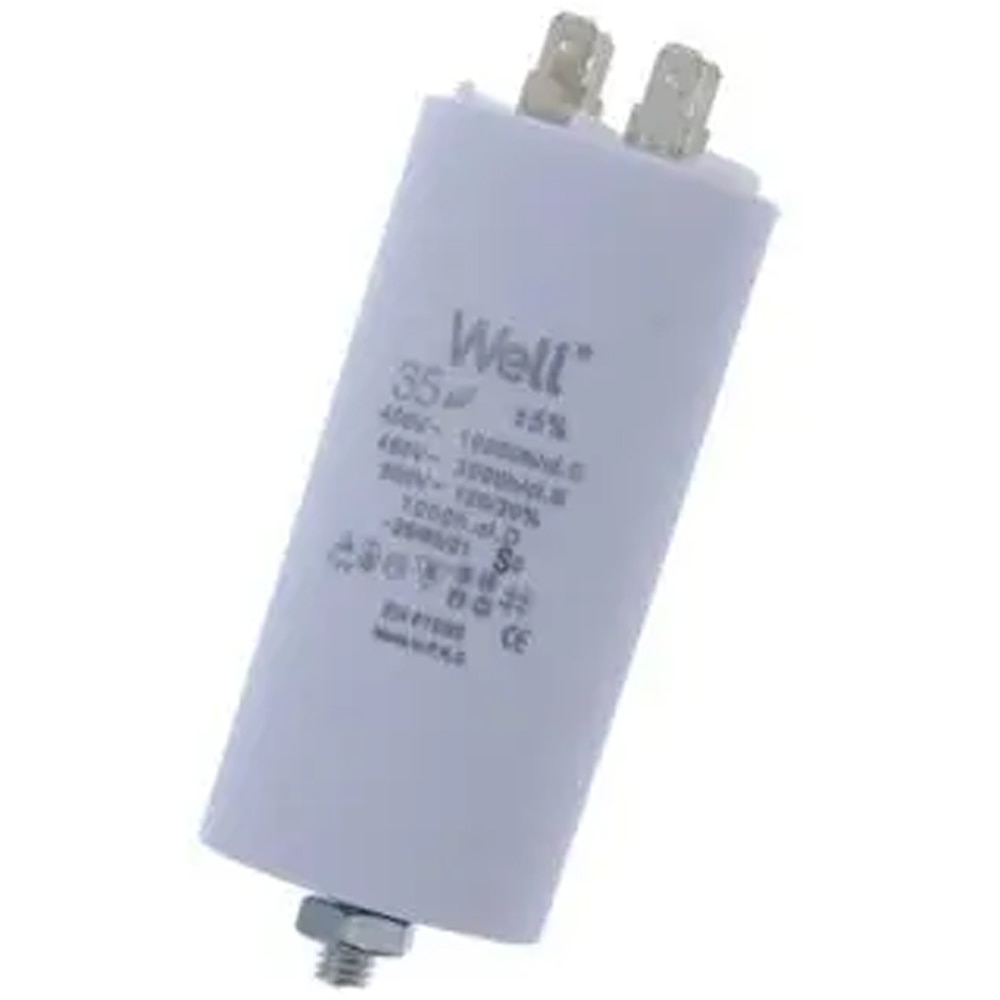 Condensator pornire motor WELL, 400V, 35uF, cu pin