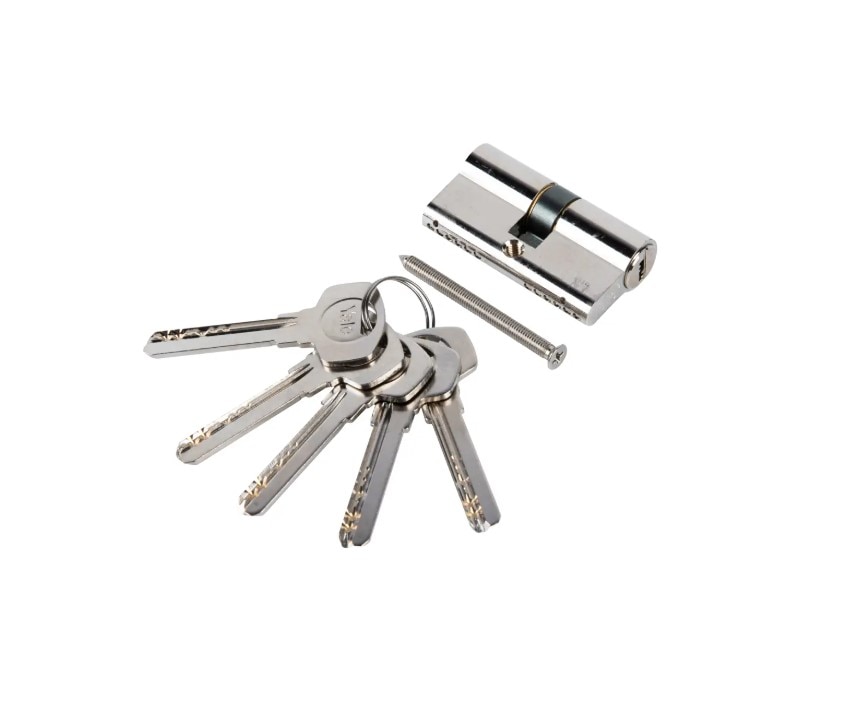 Cilindru zamac, finisaj nichelat, 3 chei cu frezare, 30 x 30 mm, blister  Yale