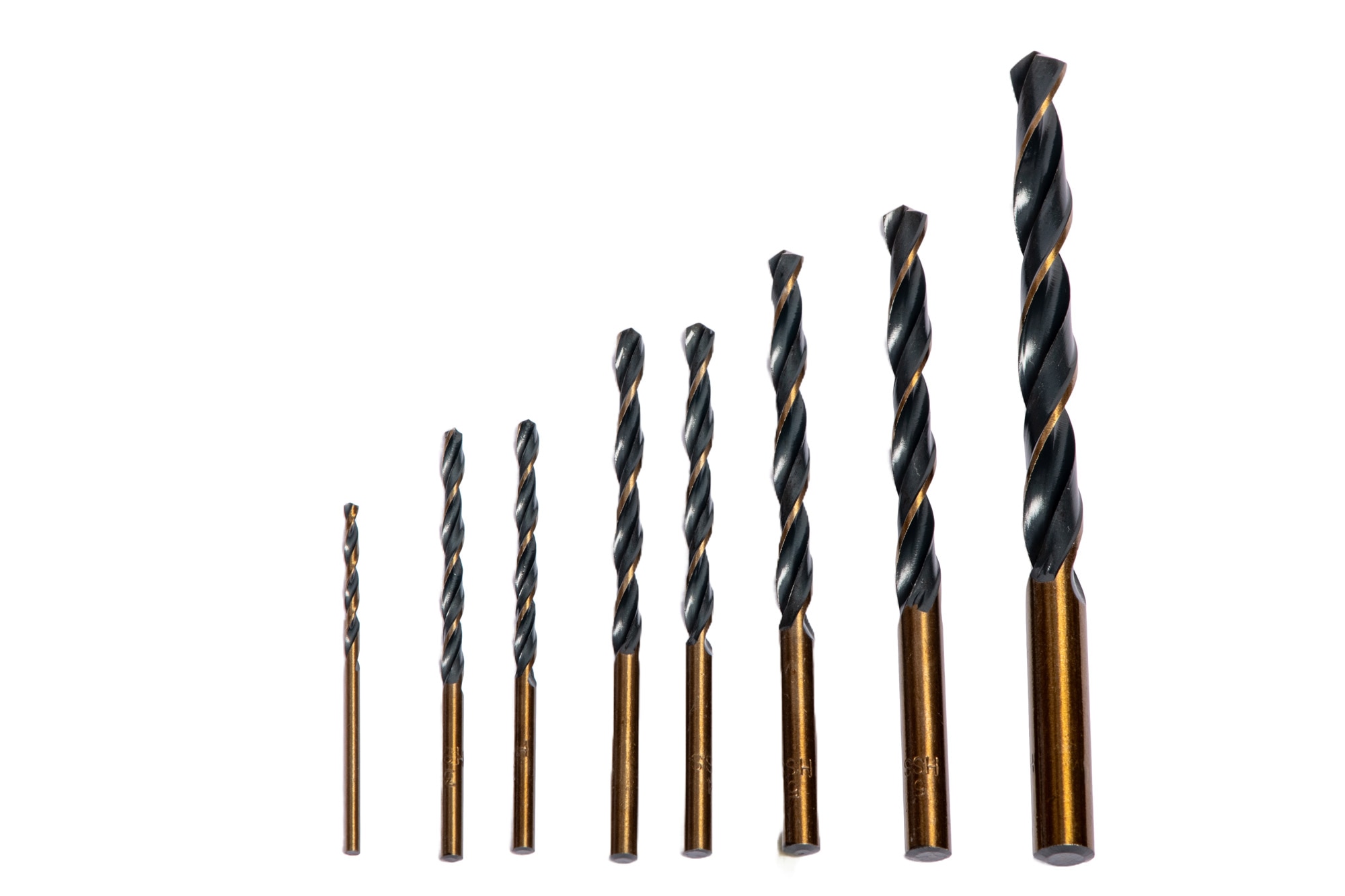 Set burghie pentru metal TOTAL HSS, 8 bucati