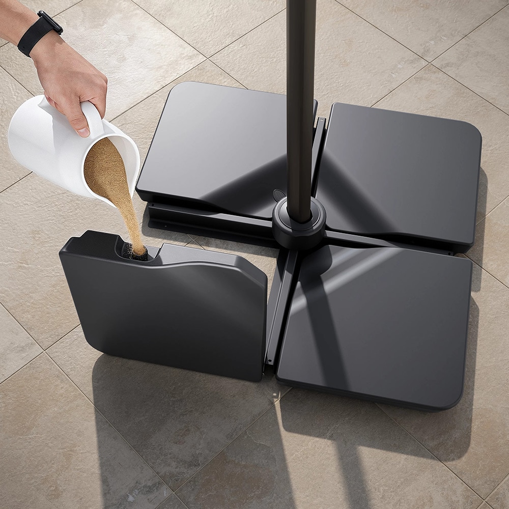 Suport umbrela GOODHOME Praden, 9 x 53.4 cm, 35kg,  plastic, negru