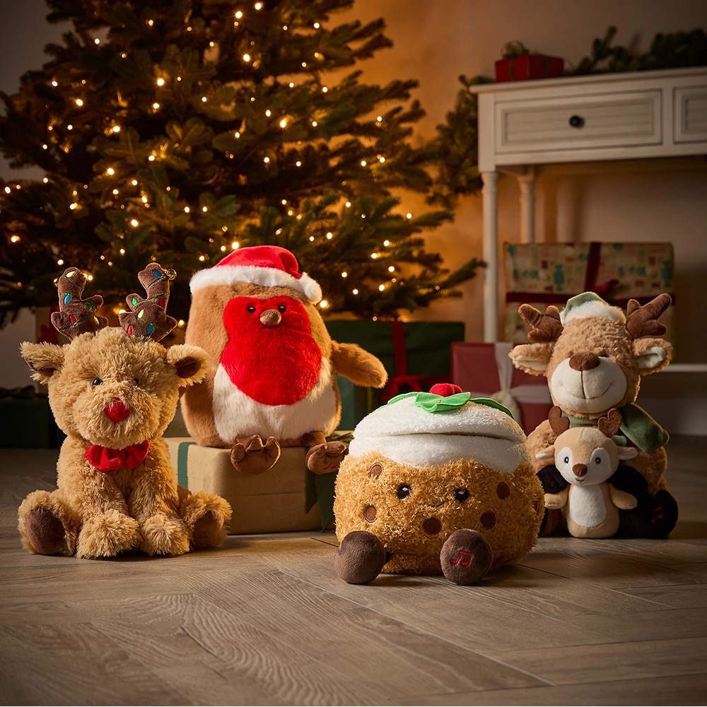 Jucarie interactiva cu sunete, ren, 25 cm