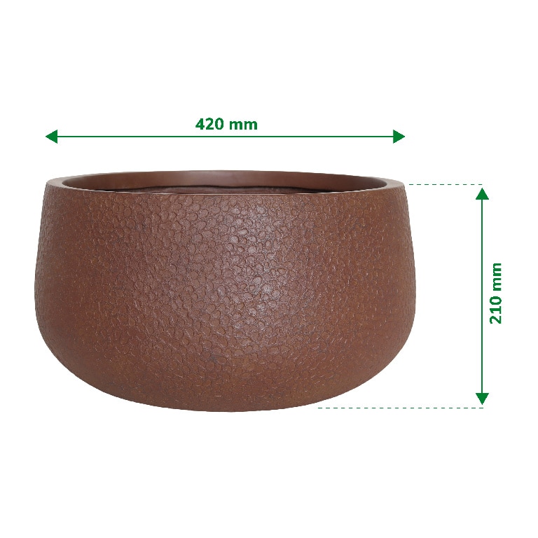 Ghiveci din Fibra de lut, Aramiu, 42 cm  Verve