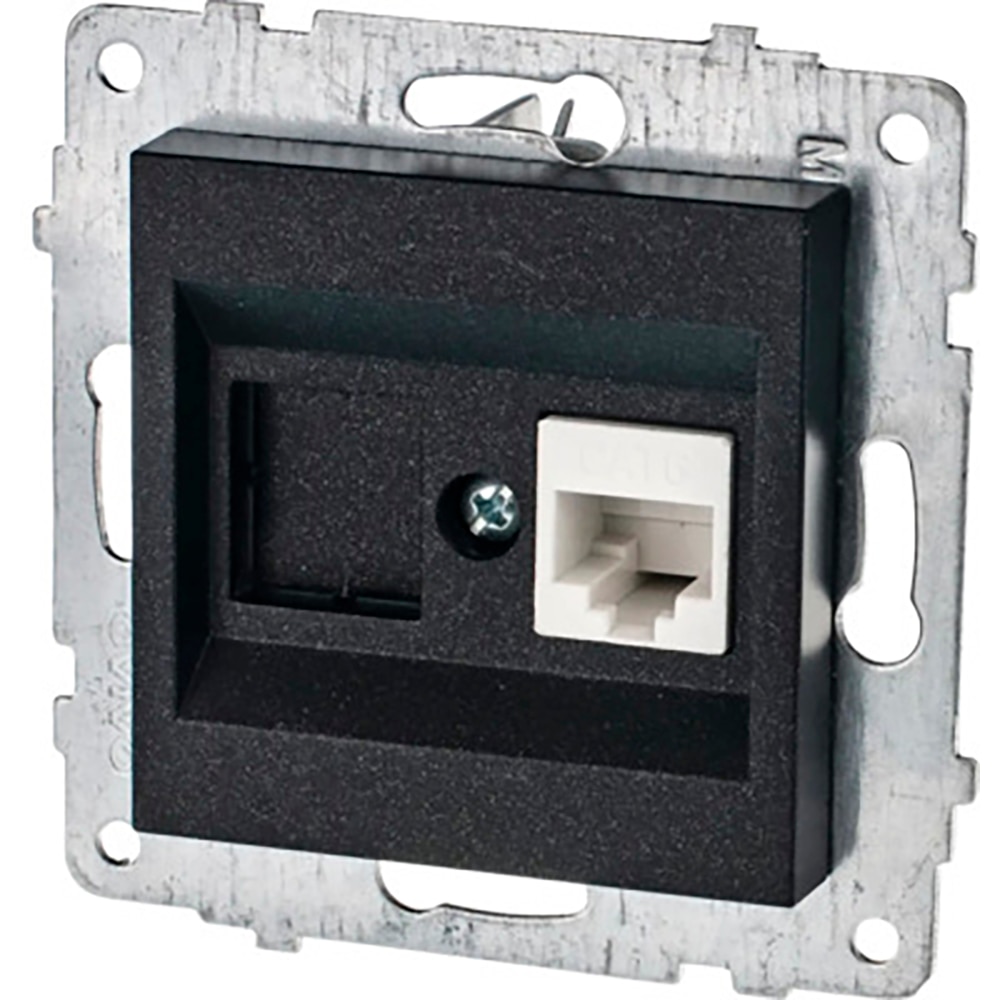 Priza internet OVIVO OV00802, incastrat, interior, Cat6, IP20, negru