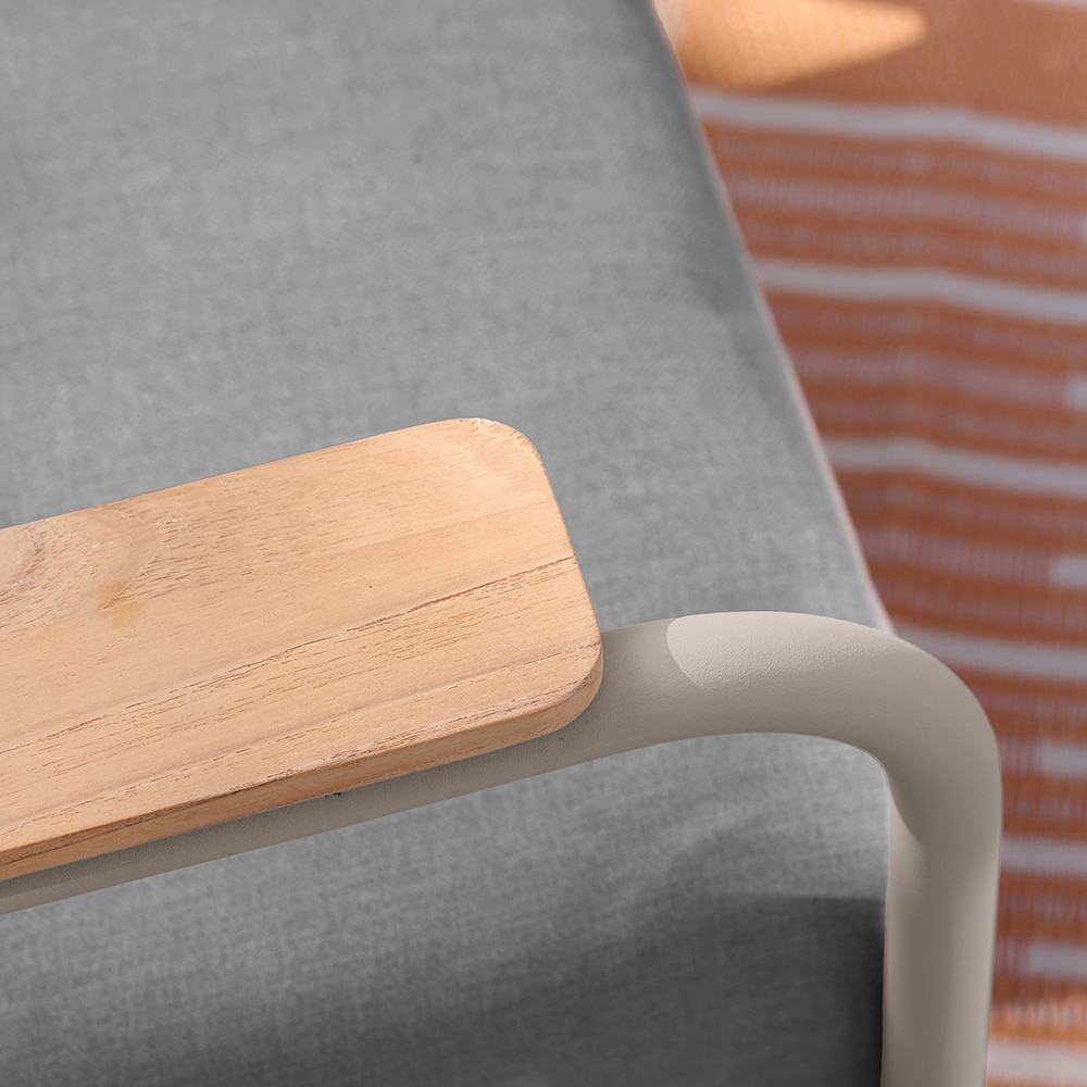 Set mobilier gradina, gri, aluminiu si textil, 5 persoane, 2 mese + 2 scaune + canapea  GoodHome Tahuata