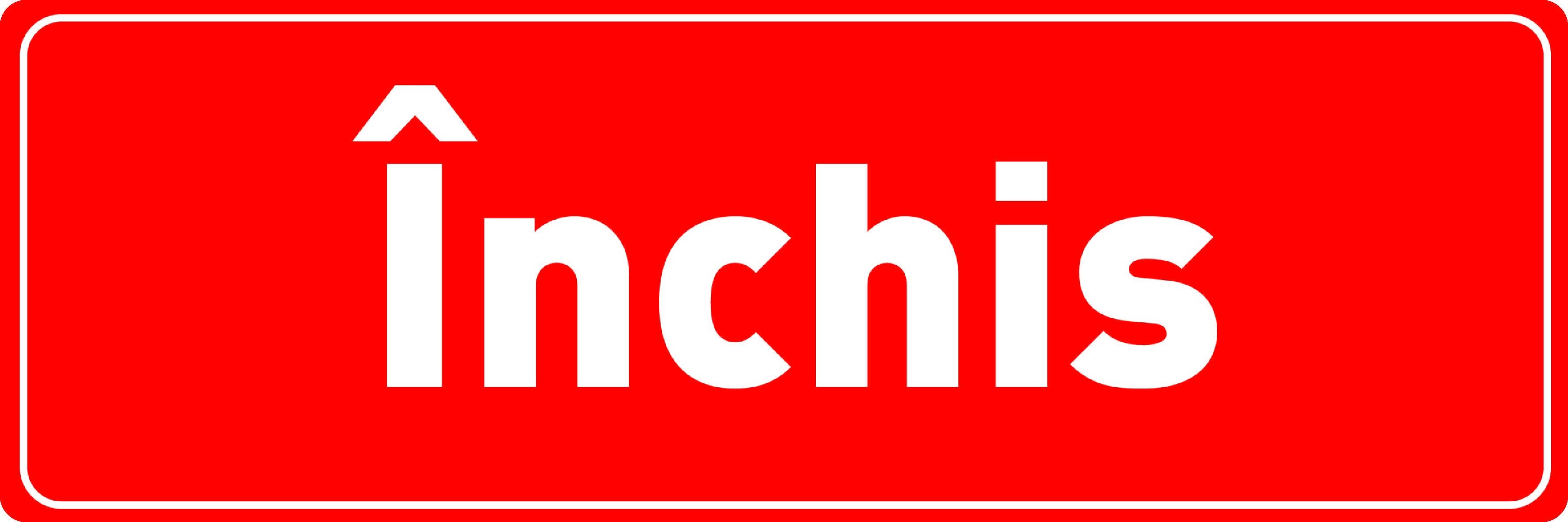 Afis Inchis-Deschis 30x10 cm