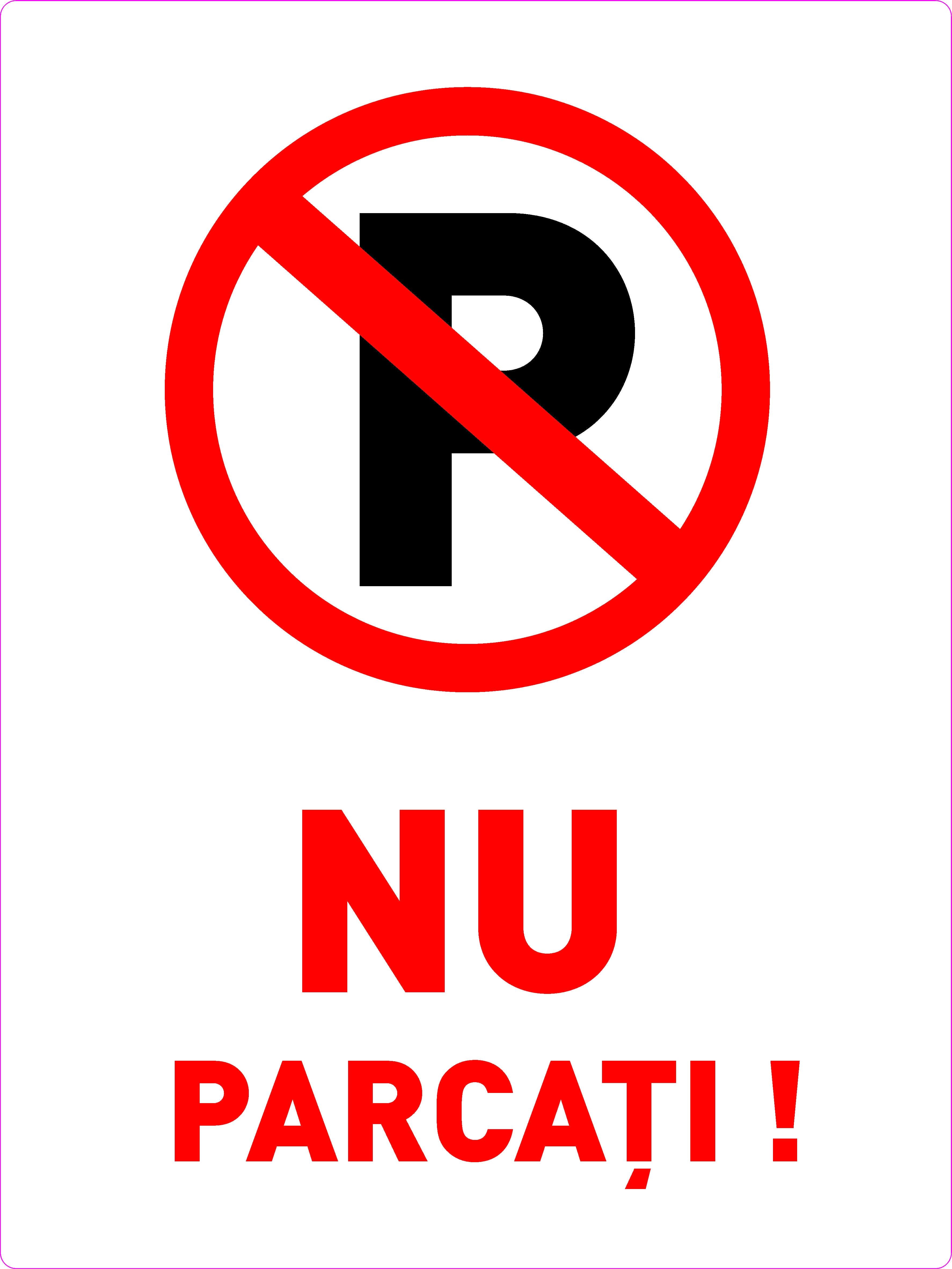 Indicator Nu Parcati, 30x20 cm