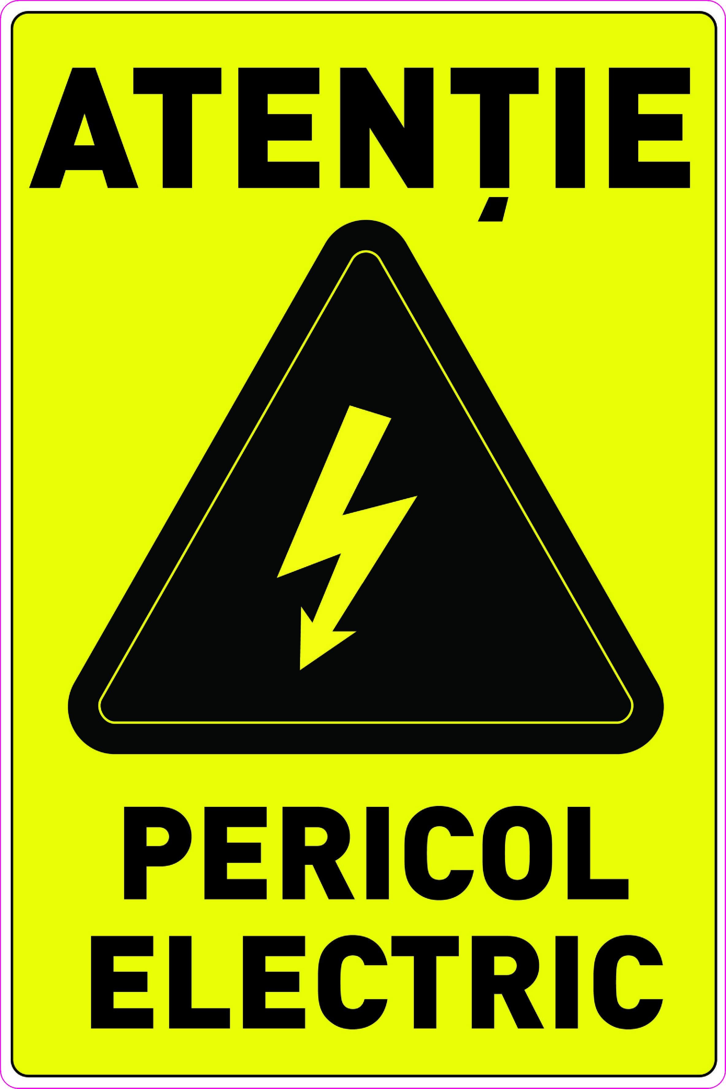 Indicator Pericol Electric, 30x20 cm