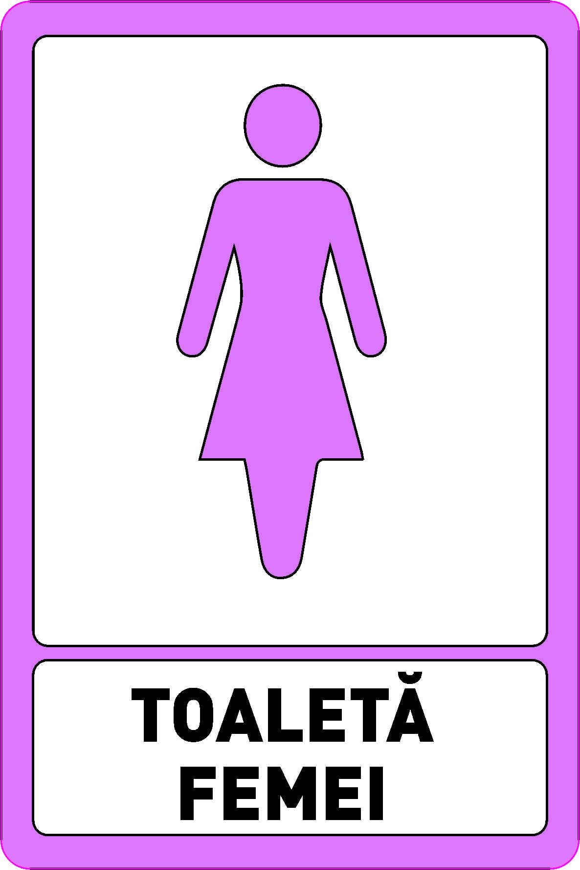 Indicator Toaleta Femei, 14.5x10cm PVC