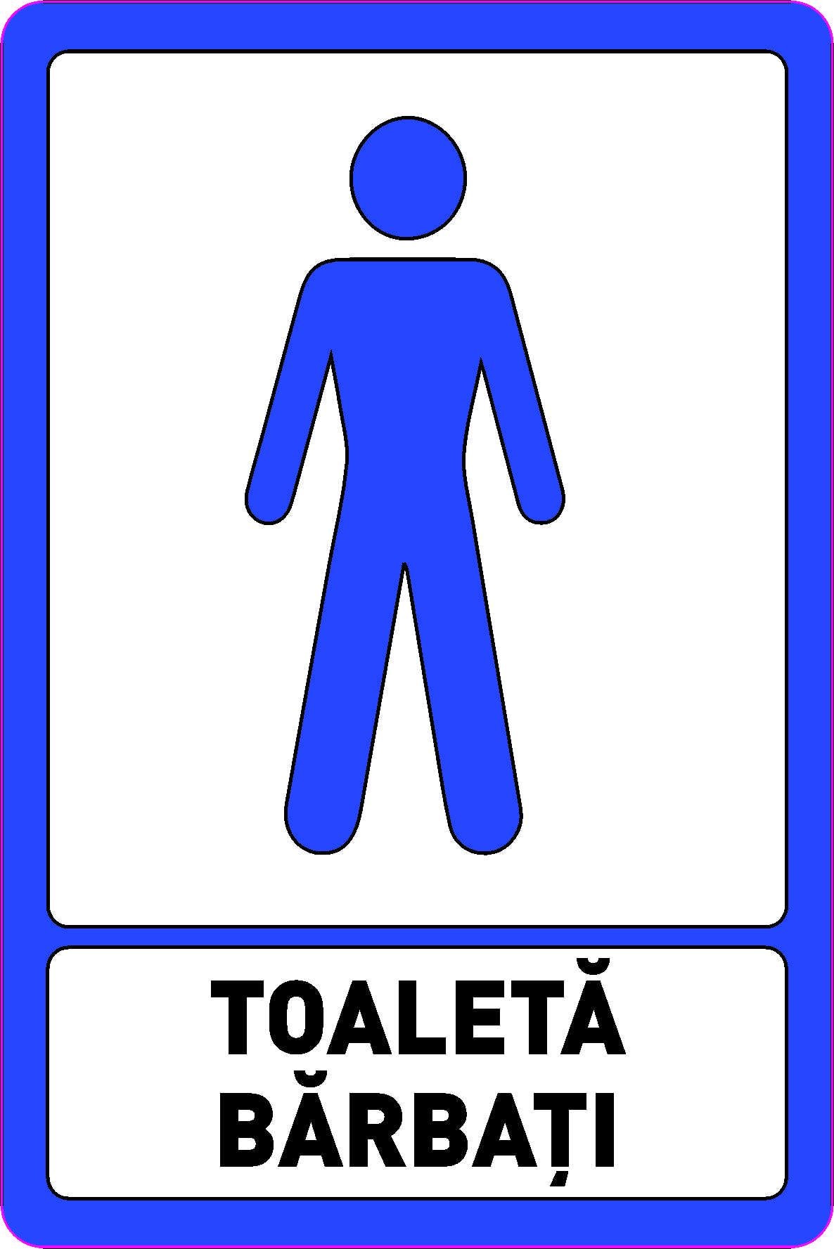 Indicator Toaleta Barbati, 14.5x10cm PVC