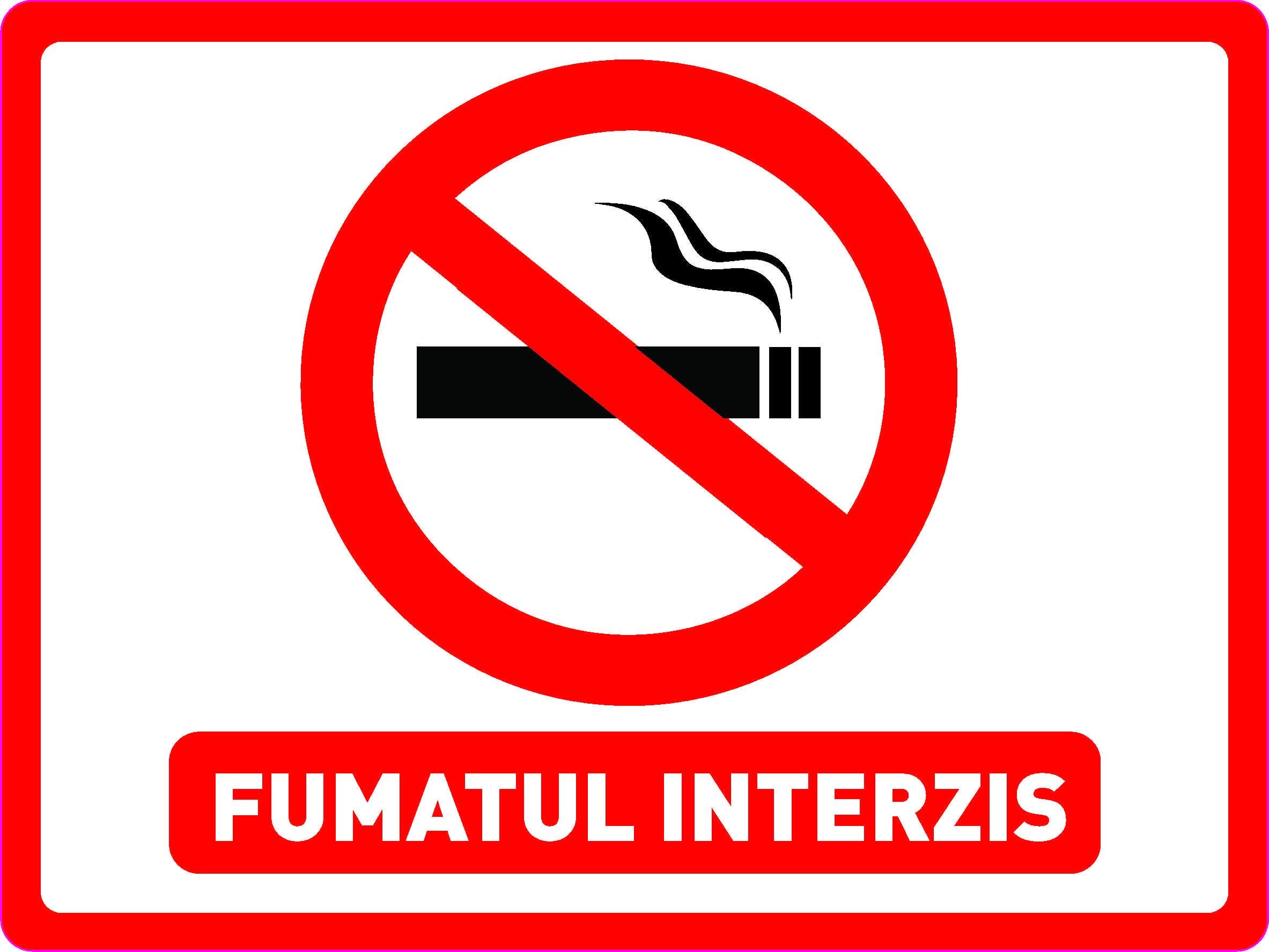 Indicator Fumatul Interzis, 20x15 cm