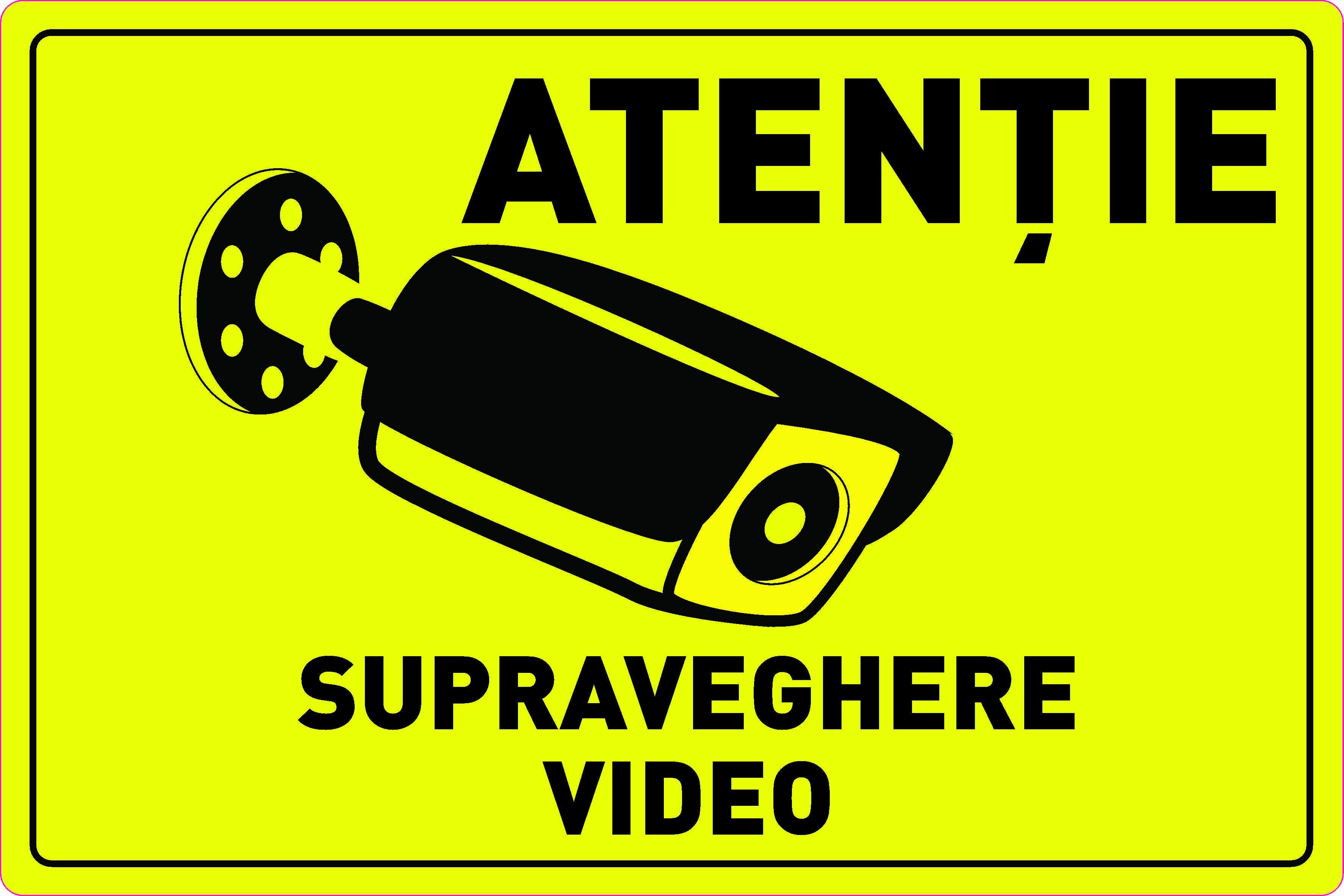 Indicator Supraveghere Video, 30x20 cm