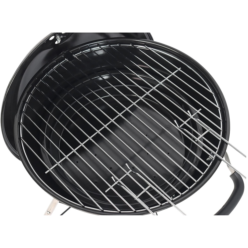 Gratar pe carbuni PAMOLA, D43 cm, 86.5 x 55.5 cm, otel, negru