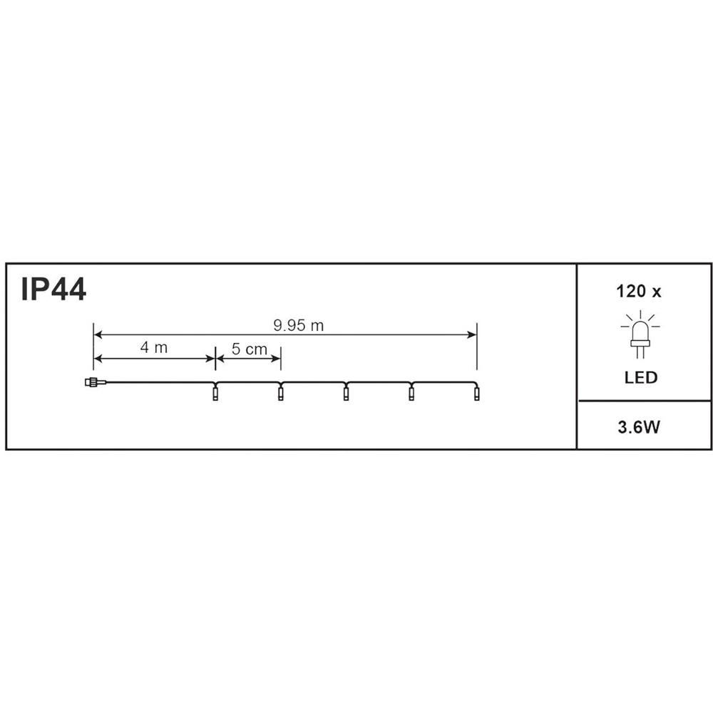 Instalatie de Craciun, 120 LED, 10 m, iluminare color