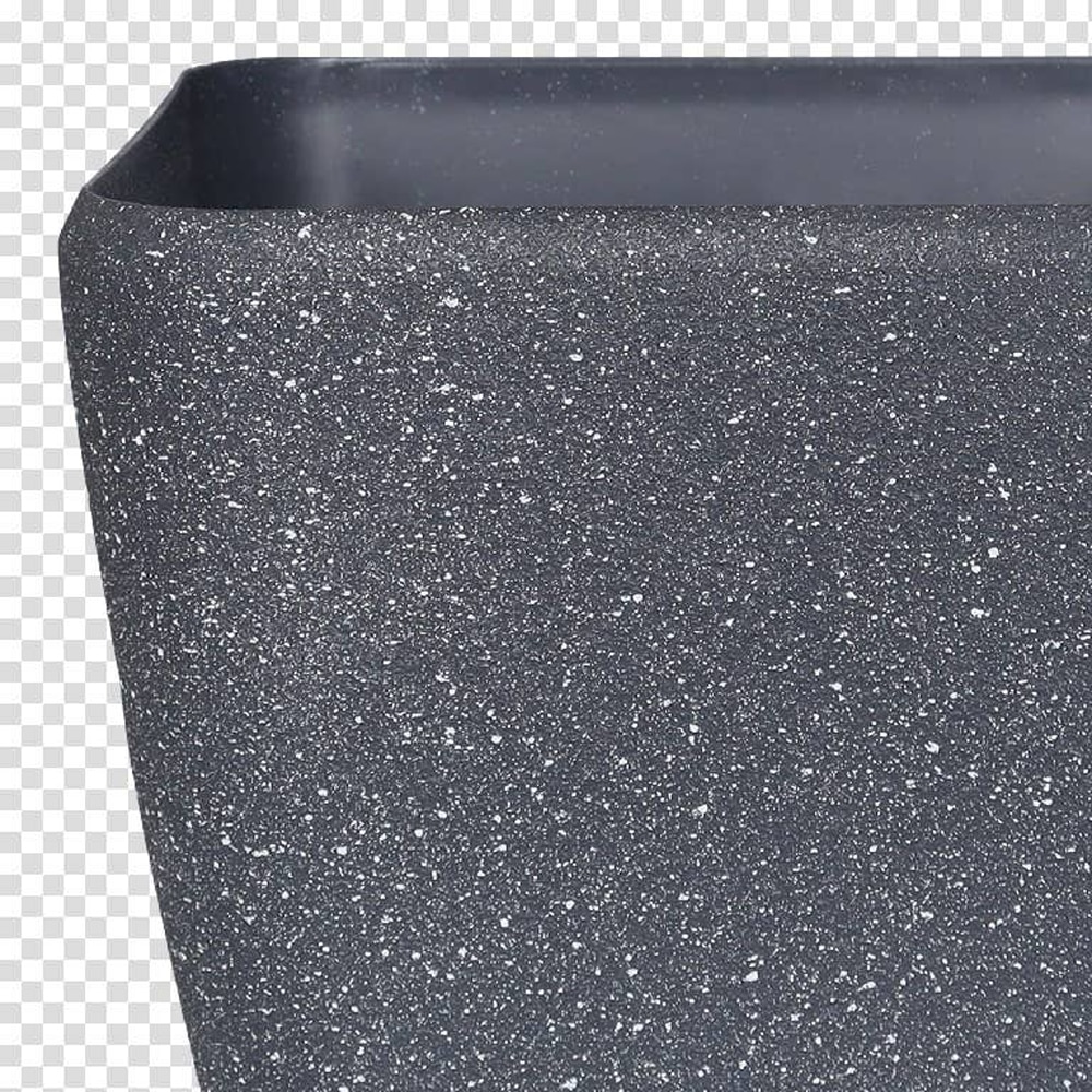 Ghiveci flori VERVE, plastic, D 28 cm, negru