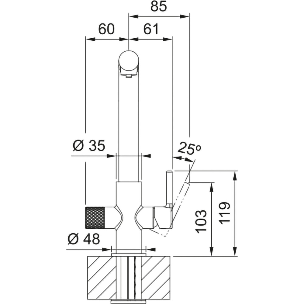 Baterie bucatarie FRANKE Lina Clear Water, cu filtrare, alama, crom