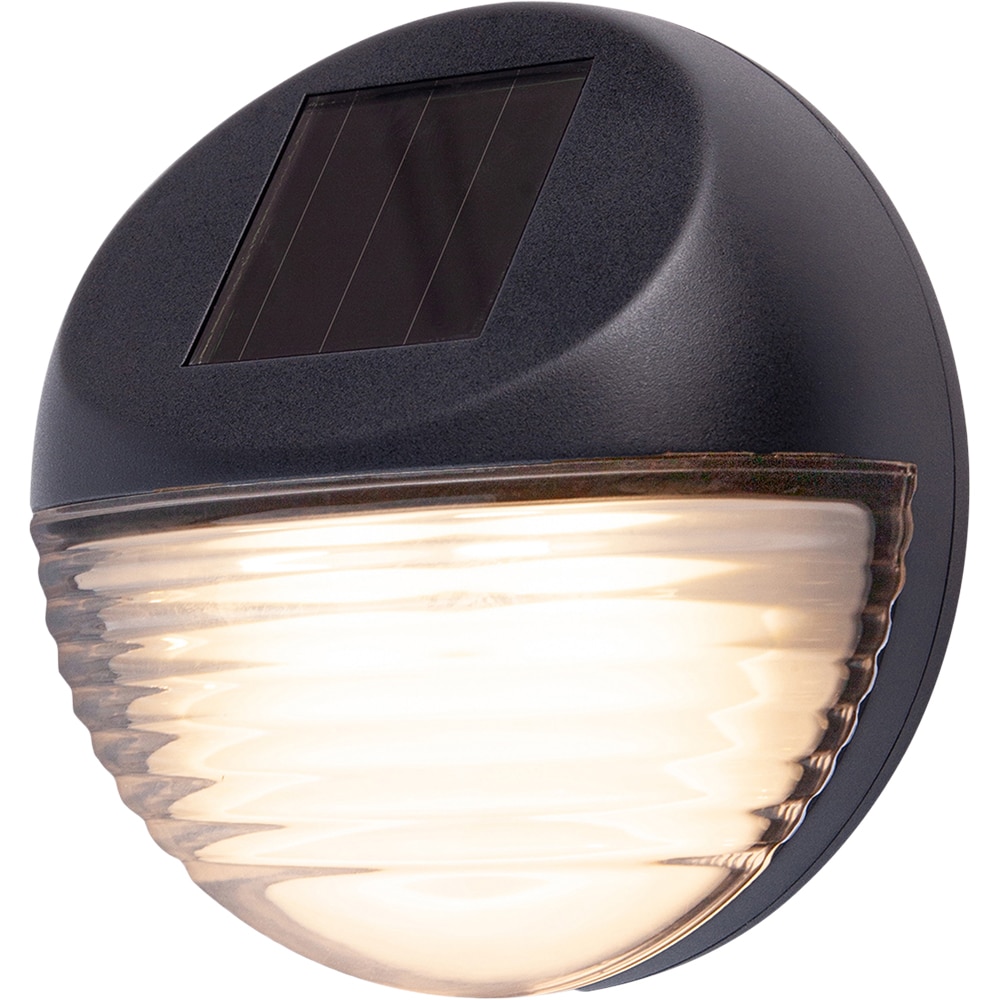 Aplica solara de exterior, 0.06W, LED incorporat, negru