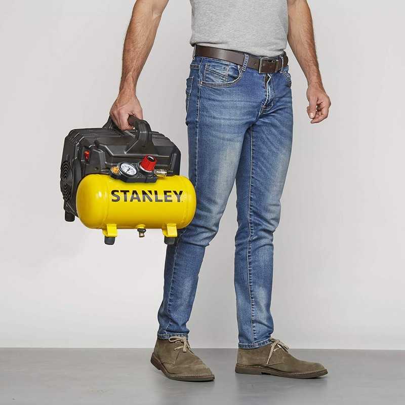 Compresor aer, silent, 1 CP, 8 bar, 105 L/min, 6 L  Stanley DST 100/8/6