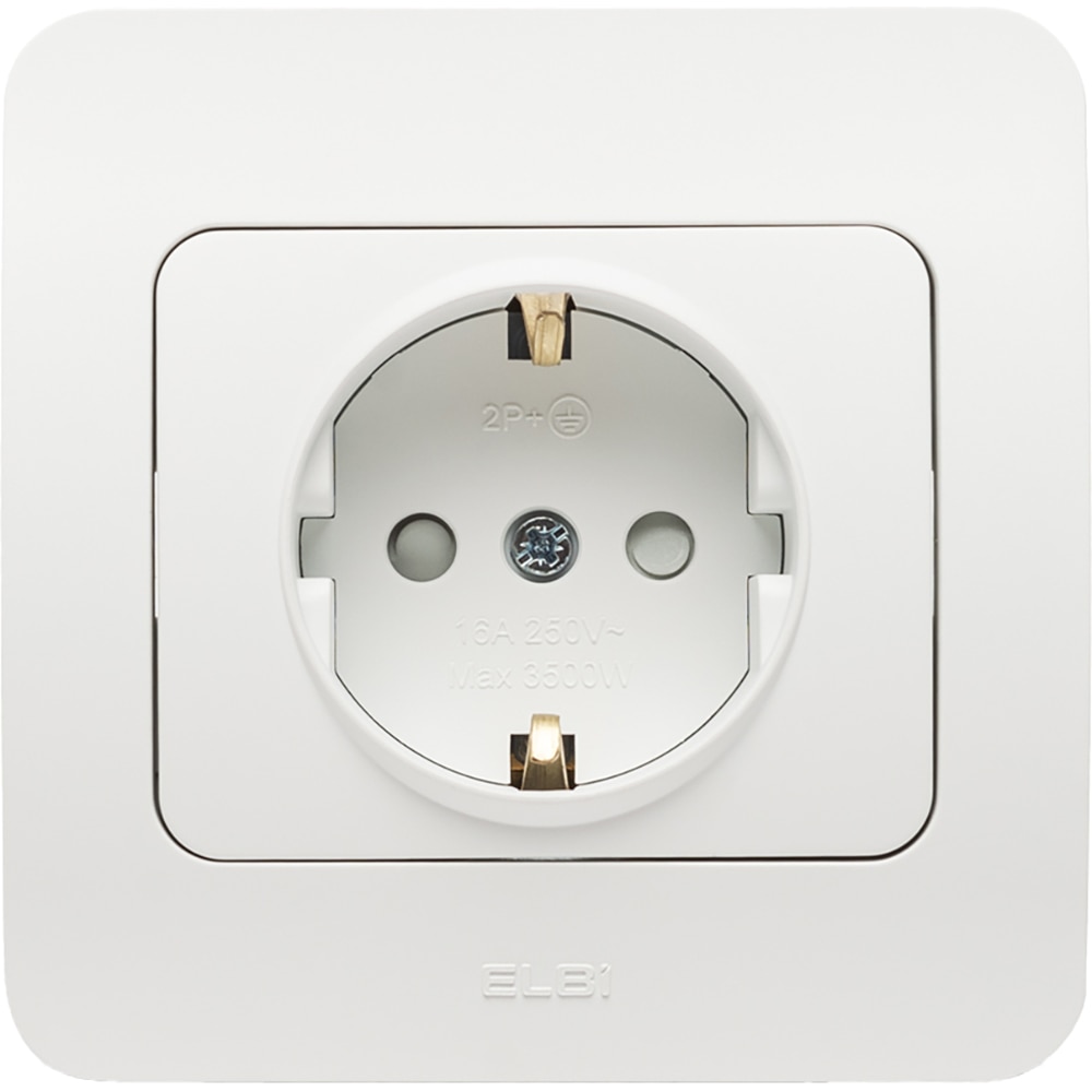 Priza electrica ELBI EL0072888, IP20, 16A, 220-240 V, alb
