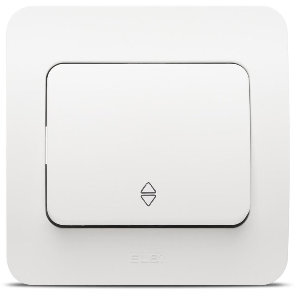 Intrerupator cap-scara ELBI, 1 modul, IP20, alb