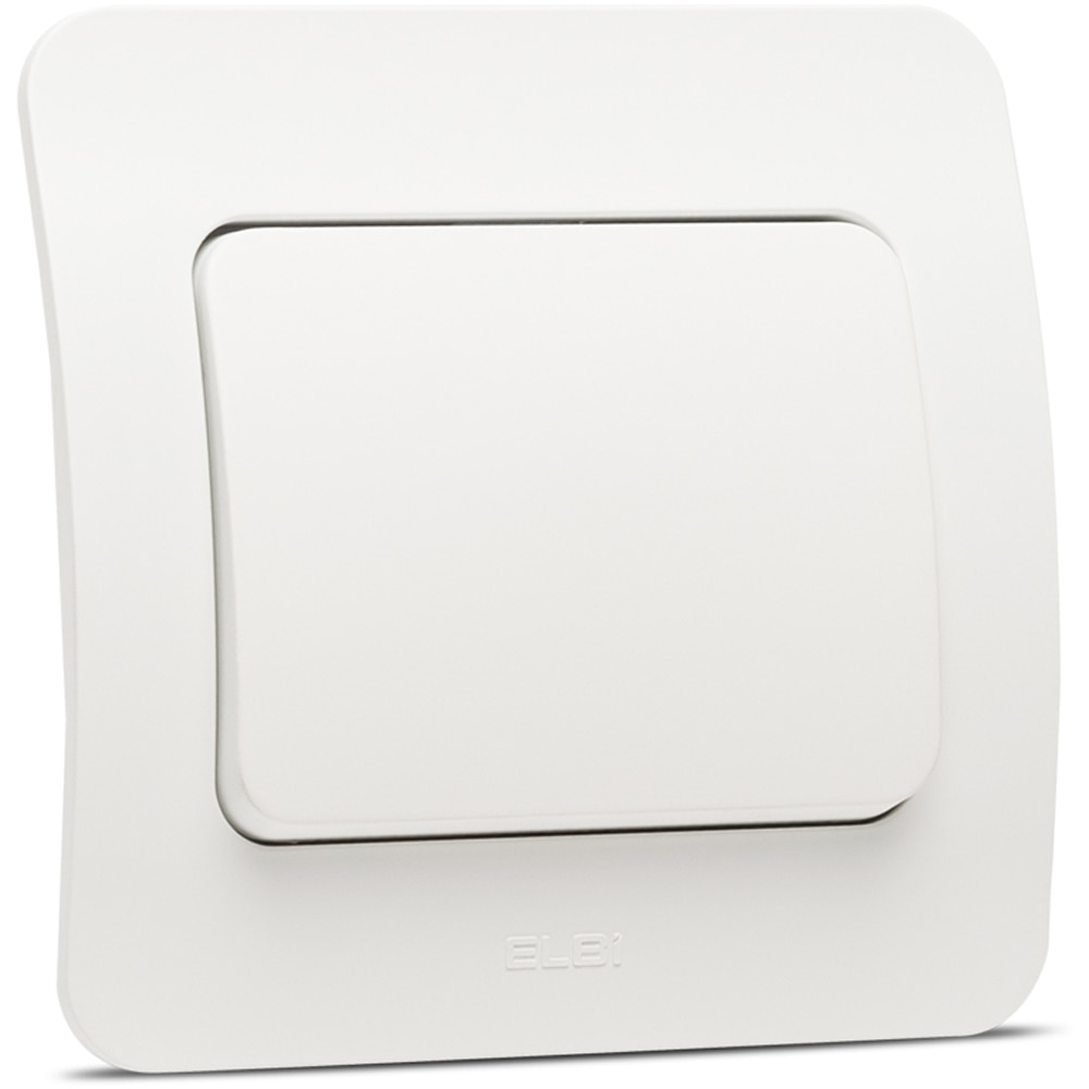 Intrerupator standard ELBI, 1 modul, IP20, alb