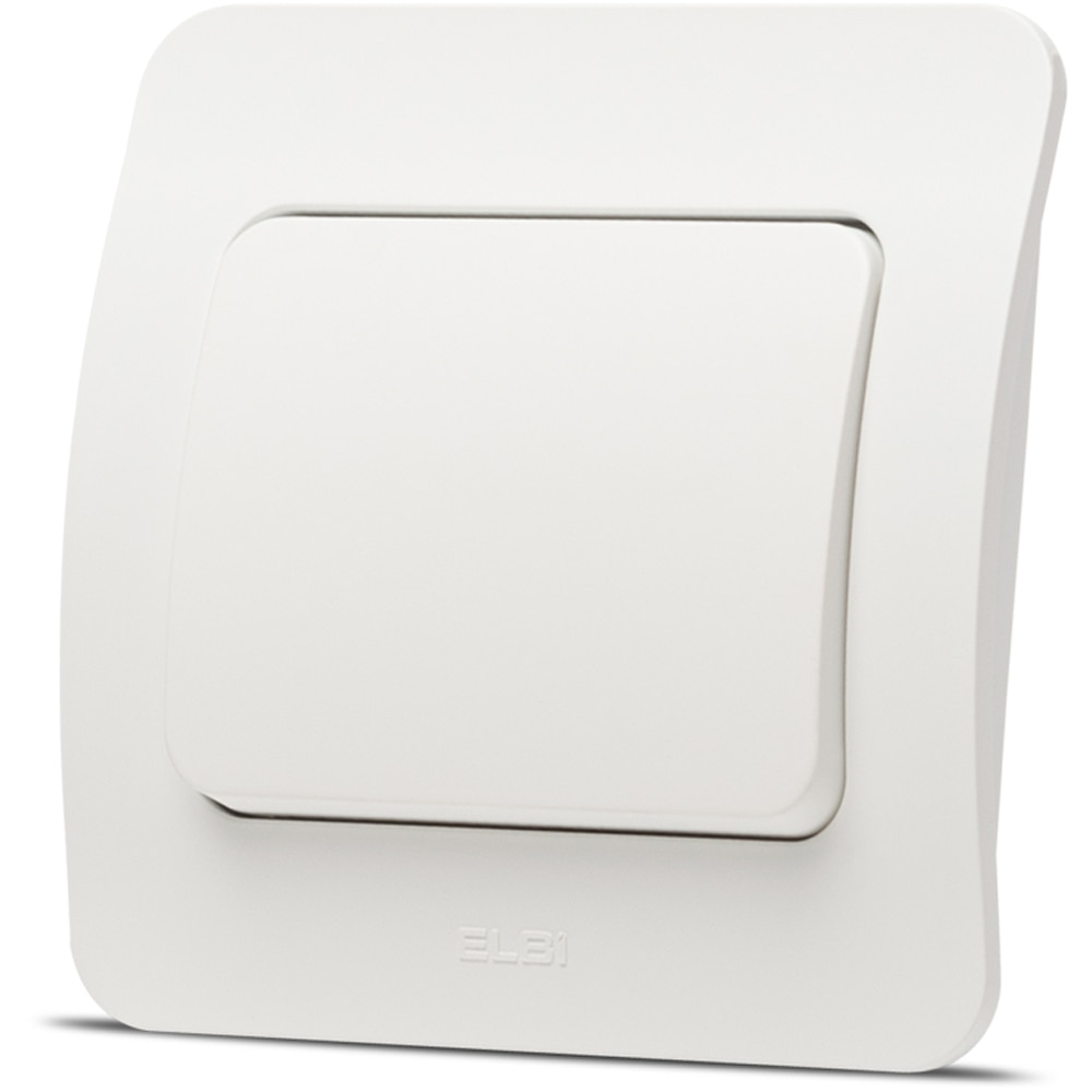 Intrerupator standard ELBI, 1 modul, IP20, alb