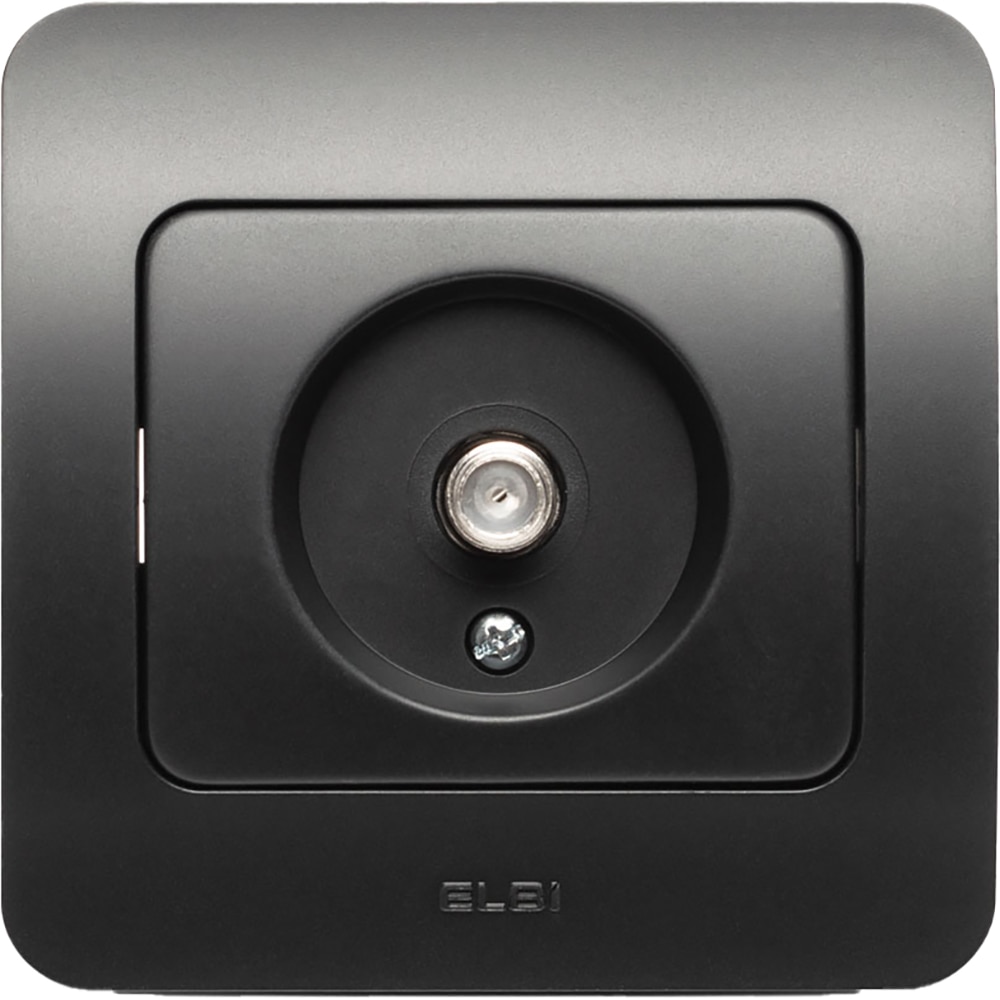 Priza TV ELBI EL0072913, IP20, negru mat