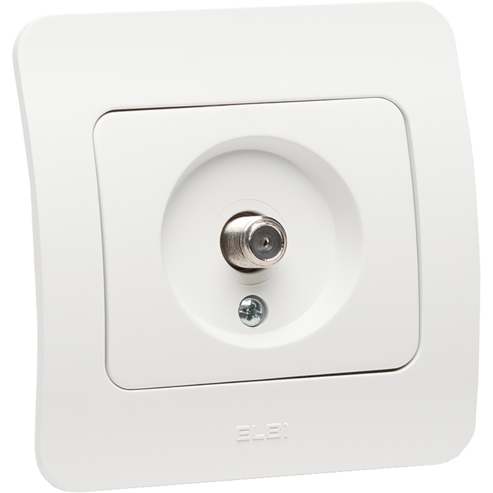 Priza TV ELBI EL0072893, IP20, alb