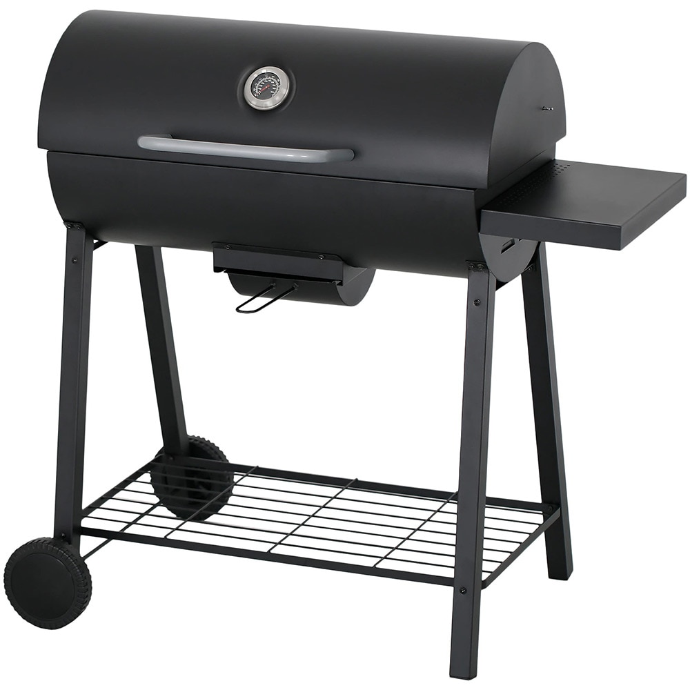 Gratar pe carbuni NATRONA, 56.5 x 95.5 x 101 cm, otel, negru