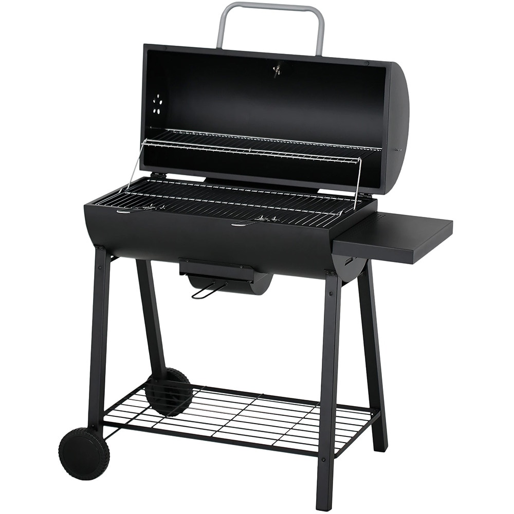 Gratar pe carbuni NATRONA, 56.5 x 95.5 x 101 cm, otel, negru