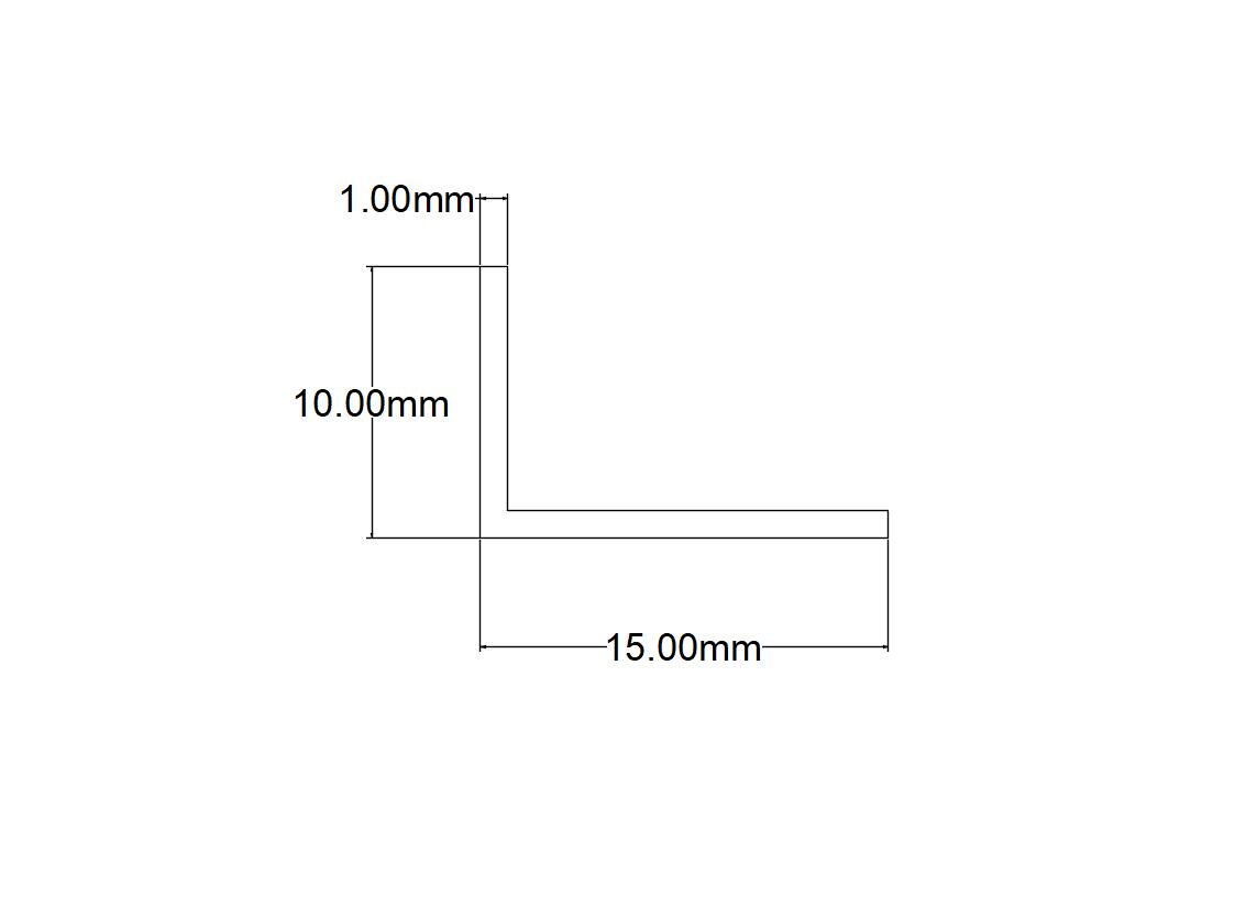 CORNIER ALU BRUT 15X10X1MM 2.5M