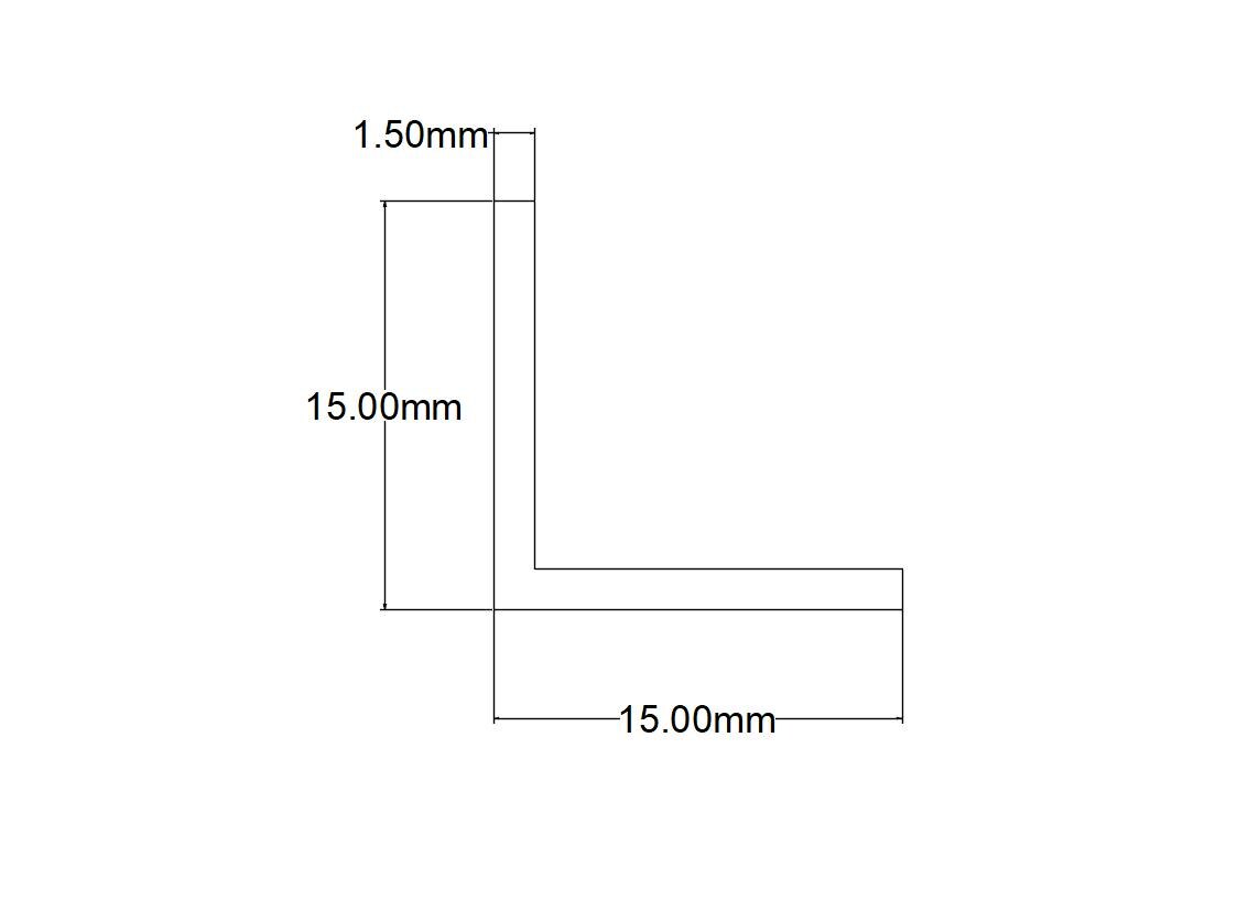 CORNIER ALU BRUT 15X15X1.5M 1M