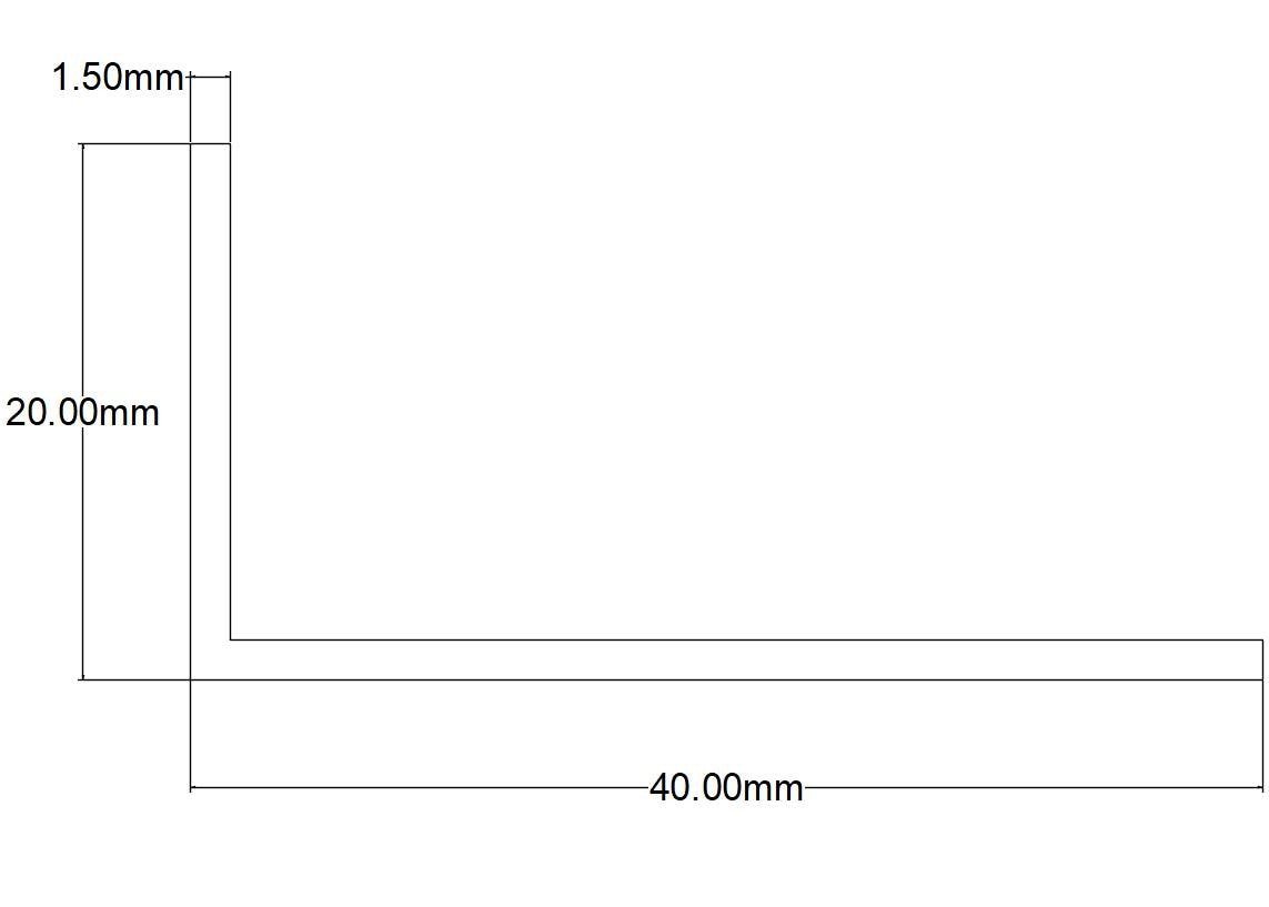 CORNIER ALU BRUT 40X20X1.5MM 1M