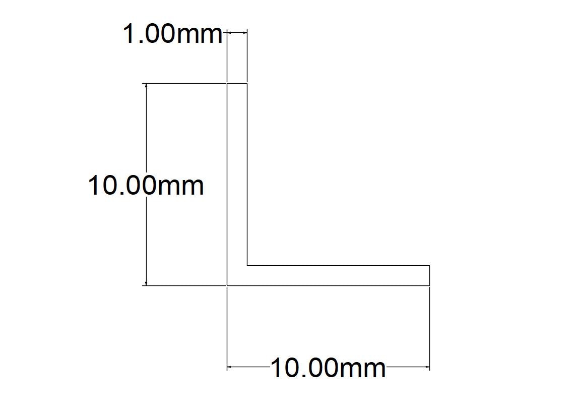 CORNIER ALU ANOD 10X10X1MM 2.5M