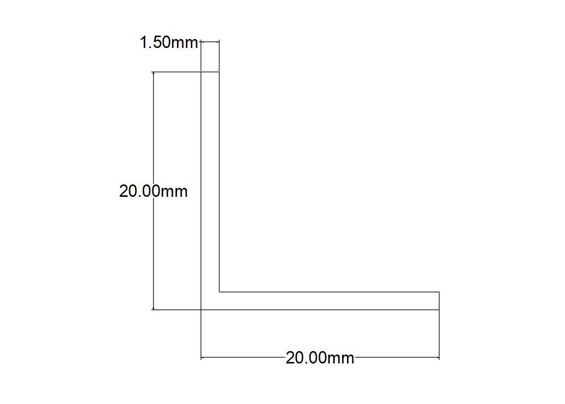 CORNIER ALU ENOXAT 20X20MM 1M