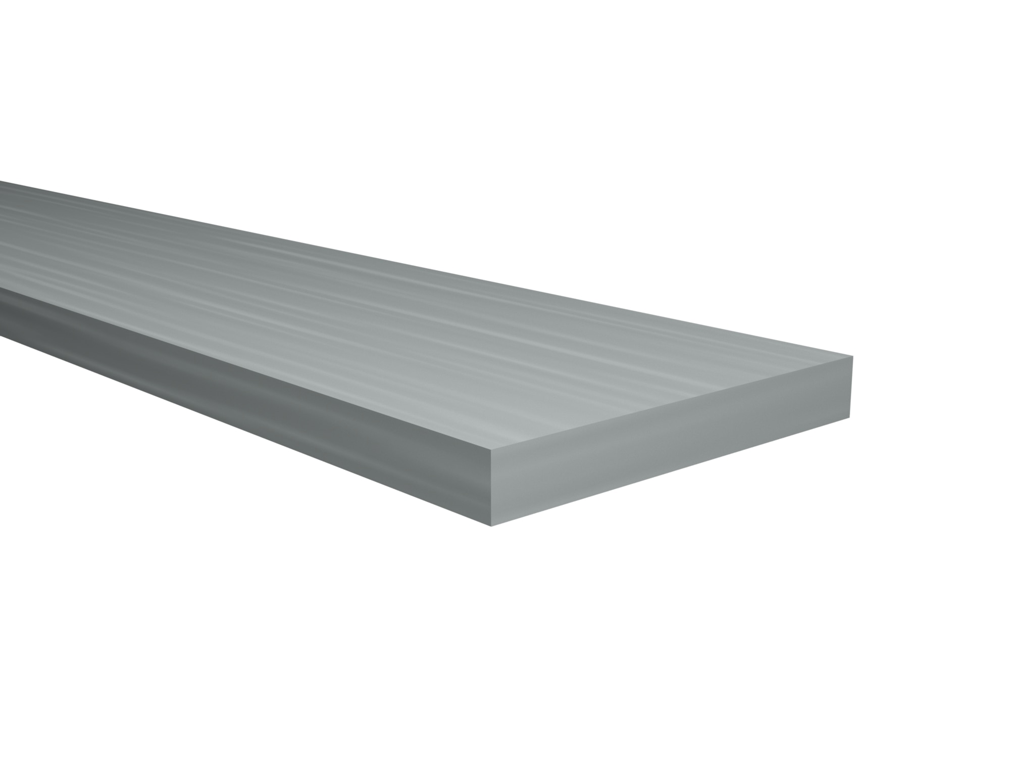 Bara plata, aluminiu, 1 m, 15x2 mm, gri