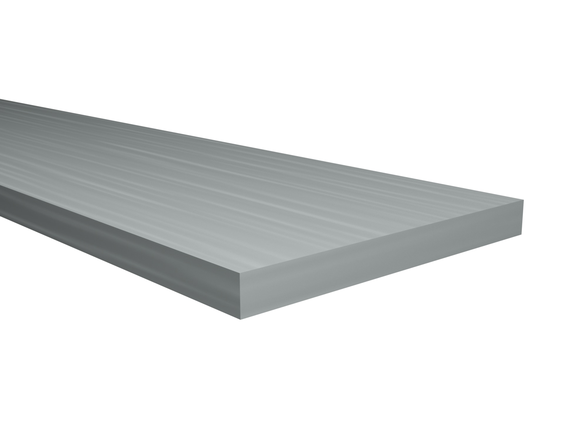 Bara plata, aluminiu, 20x2 mm, 1 m, gri