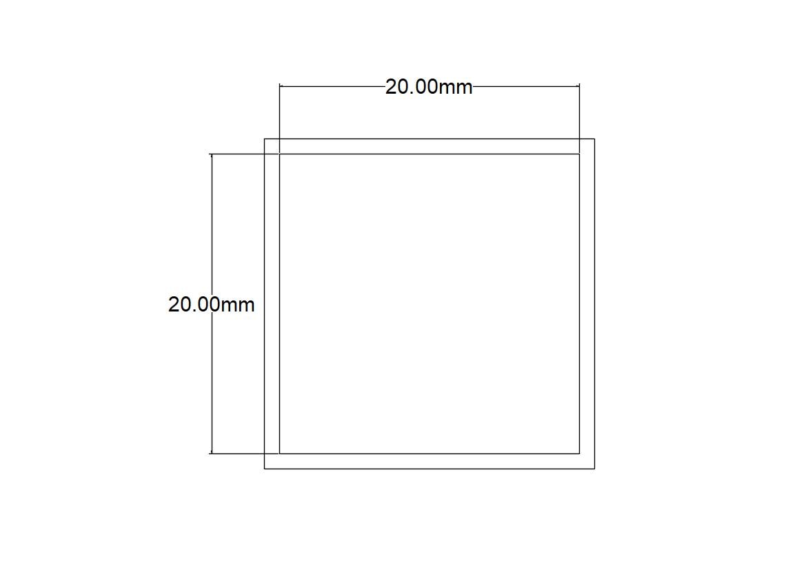TEAVA PATRATA ALU BRUT 20X20MM 1M