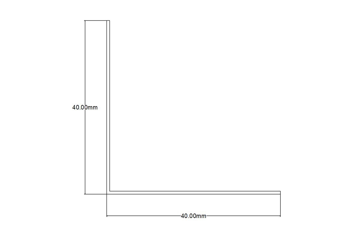 CORNIER PVC ALB 40X40MM 2.50M