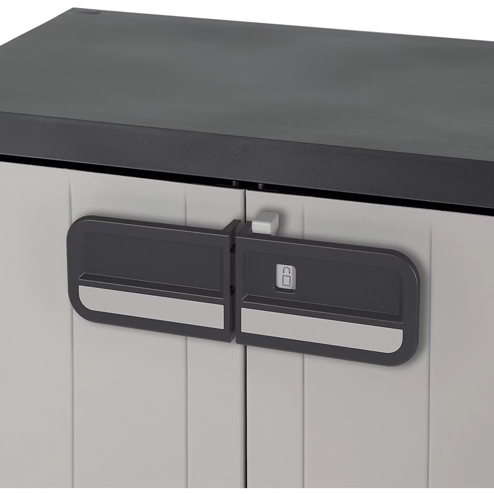 Dulap GOODHOME Links, plastic, 65 x 37 x 93 cm, gri-negru