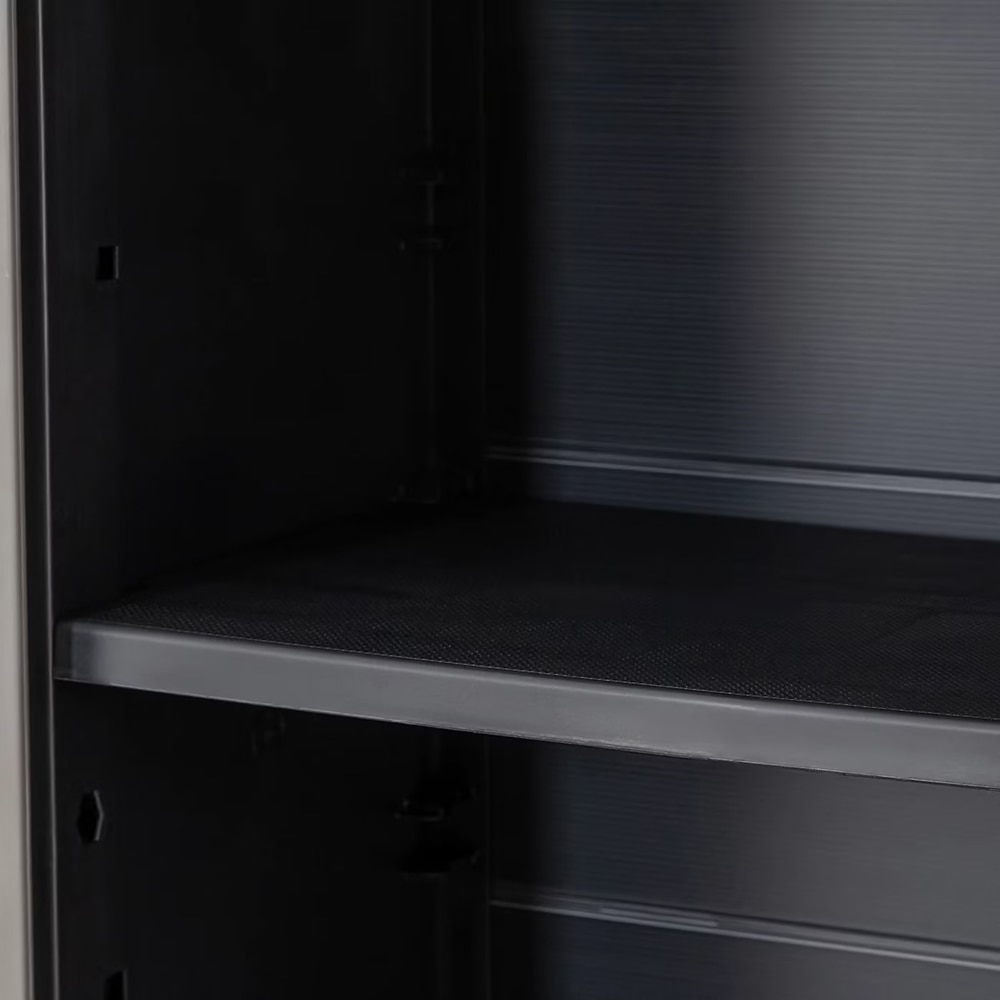 Dulap GOODHOME Links, plastic, 65 x 37 x 93 cm, gri-negru