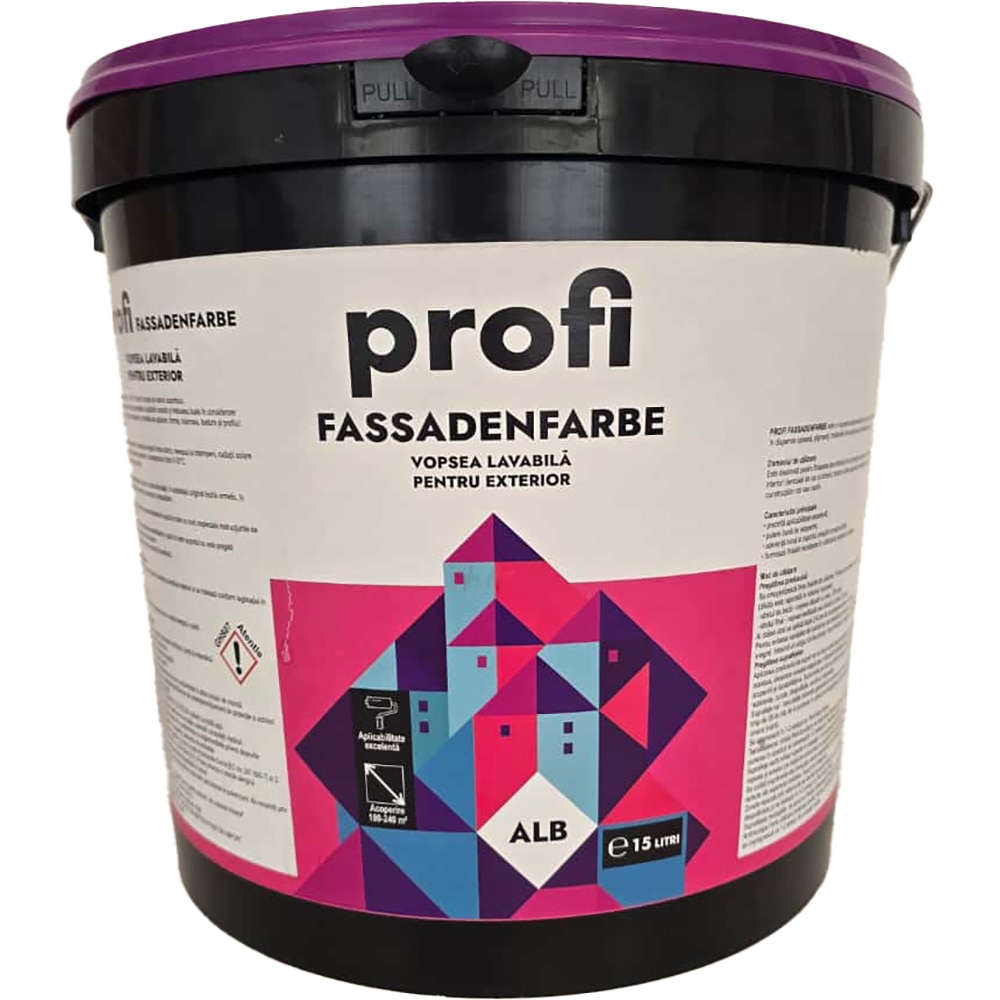 Vopsea lavabila exterior FASSADENFARBE Profi, 15L
