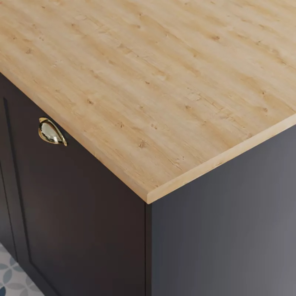 Blat bucatarie GOODHOME, 300 x 62 x 3.8 cm, PAL, maro sonoma