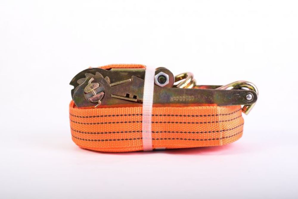 Chinga material textil, 12m, portocaliu