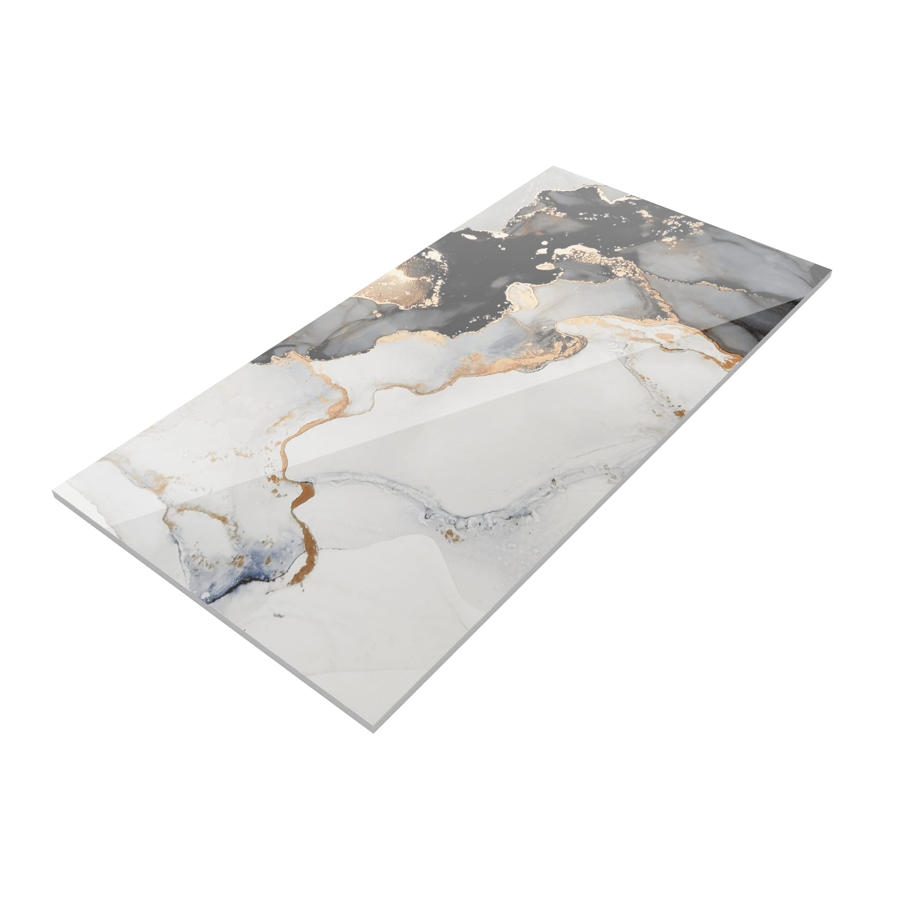 Gresie interior Joya Neo, negru/alb, portelanata, 120 x 60 cm, 1.44 mp/cutie